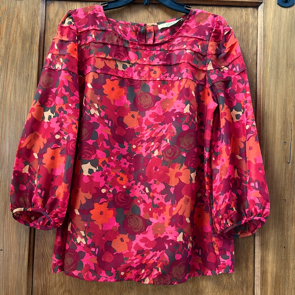 Beautiful autumn color blouse Ann Taylor Loft.  Size medium